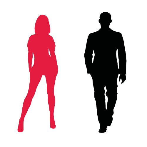 silhouette homme et femme